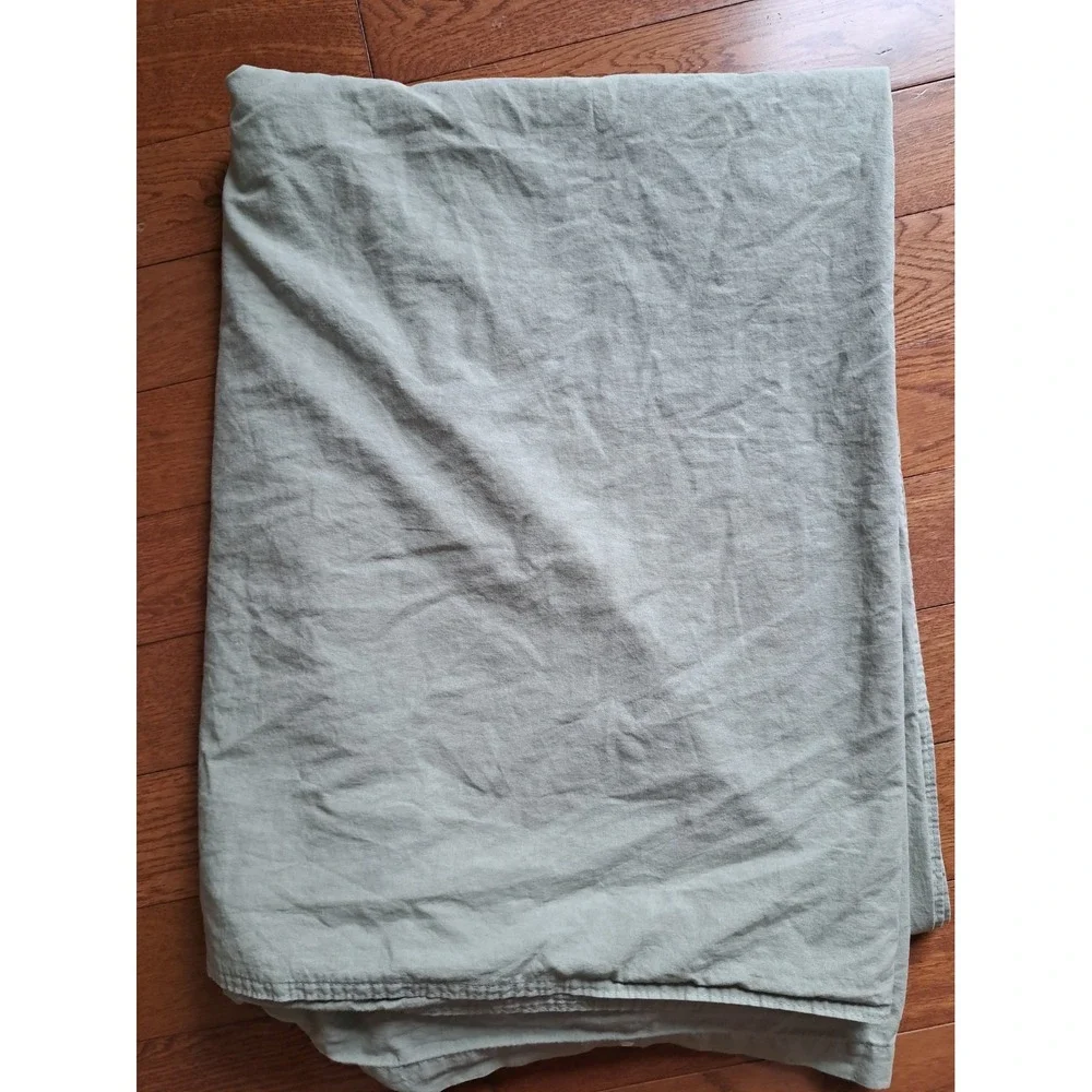 Ikea Light Olive Green 100% Cotton Duvet Cover Twin Plastic Snaps Closure